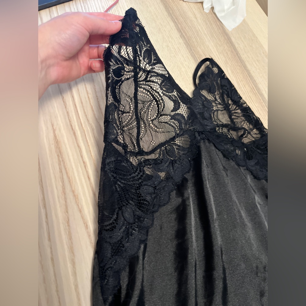 Black Lace Slip On